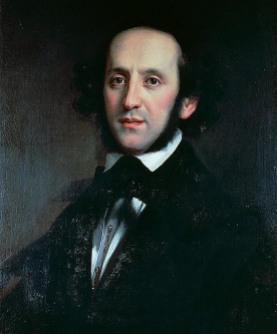 UNSPECIFIED - DECEMBER 13: Portrait of the composer and conductor Felix Mendelssohn (Hamburg, 1809-Leipzig, 1847), 1856, painting by Eduard Magnus (1799-1872). 19th century. Berlin, Bildarchiv Preussischer Kulturbesitz (Archive Of The National Library) (Photo by DeAgostini/Getty Images)